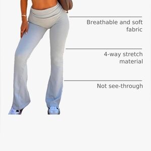 Gray Stretch Flare Pants